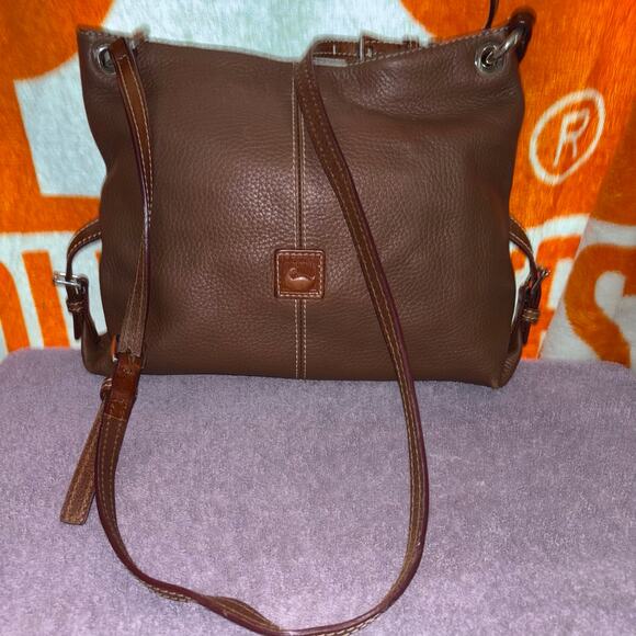 Dooney & Bourke Handbags - Dooney And Bourke Frederica Pebble Leather Crossbody Brown